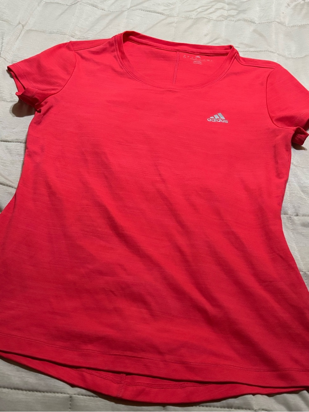 adidas red Athletic Tee